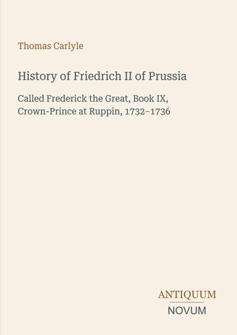 History of Friedrich II of Prussia