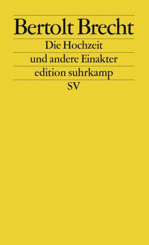 Die Hochzeit und andere Einakter