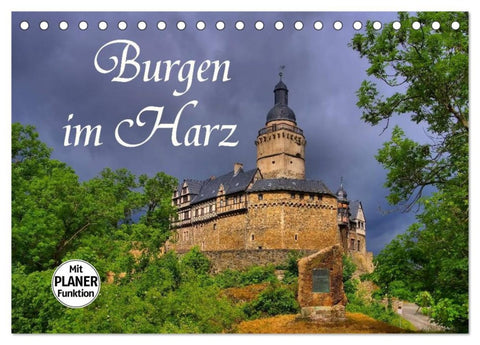 Burgen im Harz (Tischkalender 2026 DIN A5 quer), CALVENDO Monatskalender