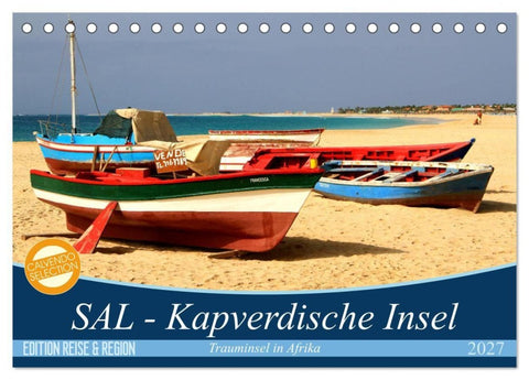 SAL - Kapverdische Insel (Tischkalender 2027 DIN A5 quer), CALVENDO Monatskalender