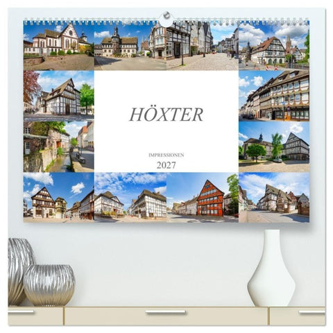 Höxter Impressionen (hochwertiger Premium Wandkalender 2027 DIN A2 quer), Kunstdruck in Hochglanz