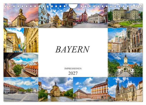 Bayern Impressionen (Wandkalender 2027 DIN A4 quer), CALVENDO Monatskalender