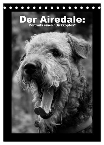 Der Airedale: Portraits eines "Dickkopfes" (Tischkalender 2027 DIN A5 hoch), CALVENDO Monatskalender