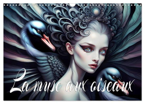 La muse aux oiseaux (Calendrier mural 2027 DIN A3 vertical), CALVENDO calendrier mensuel