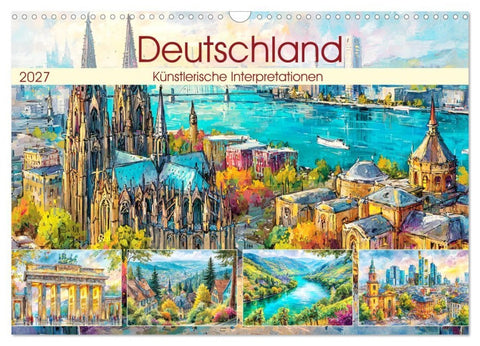 Deutschland. Künstlerische Interpretationen (Wandkalender 2027 DIN A3 quer), CALVENDO Monatskalender