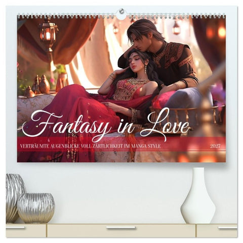 Fantasy in Love (hochwertiger Premium Wandkalender 2027 DIN A2 quer), Kunstdruck in Hochglanz