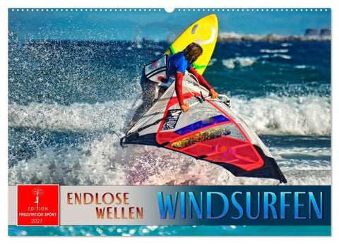 Windsurfen - endlose Wellen (Wandkalender 2027 DIN A2 quer), CALVENDO Monatskalender