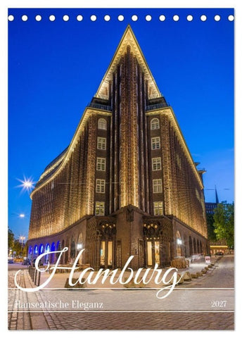 Hamburg - Hanseatische Eleganz (Tischkalender 2027 DIN A5 hoch), CALVENDO Monatskalender