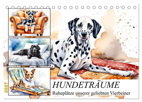 Hundeträume (Tischkalender 2027 DIN A5 quer), CALVENDO Monatskalender