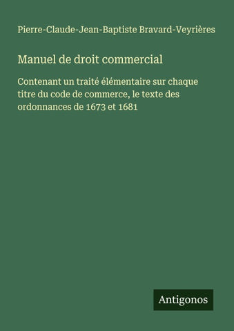 Manuel de droit commercial