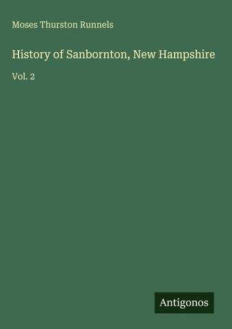History of Sanbornton, New Hampshire