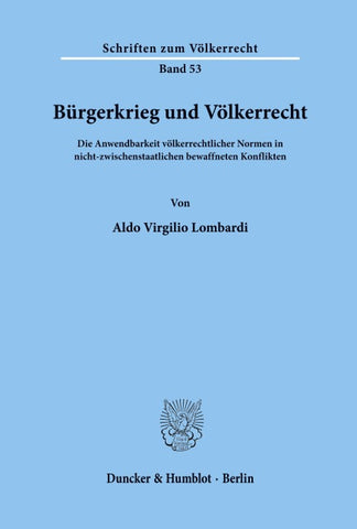 Bürgerkrieg und Völkerrecht.