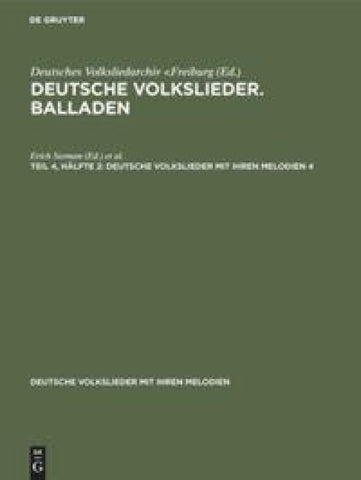 Deutsche Volkslieder. Balladen. Band 4, Hälfte 1