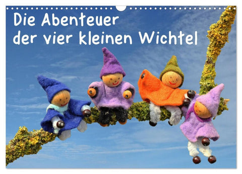 Die Abenteuer der vier kleinen Wichtel (Wandkalender 2026 DIN A3 quer), CALVENDO Monatskalender