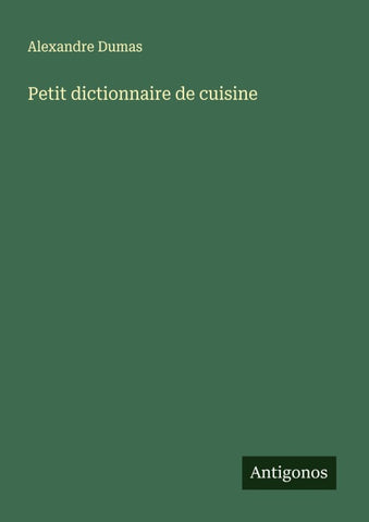 Petit dictionnaire de cuisine