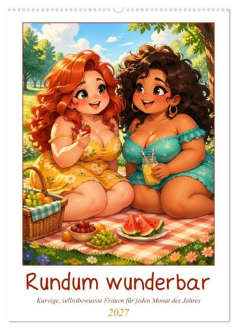 Rundum wunderbar (Wandkalender 2027 DIN A2 hoch), CALVENDO Monatskalender