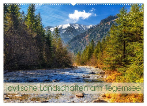 Idyllische Landschaften am Tegernsee (Wandkalender 2027 DIN A2 quer), CALVENDO Monatskalender