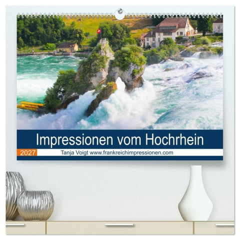 Impressionen vom Hochrhein (hochwertiger Premium Wandkalender 2027 DIN A2 quer), Kunstdruck in Hochglanz