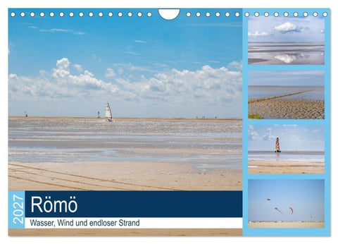 Römö - Wasser, Wind und endloser Strand (Wandkalender 2027 DIN A4 quer), CALVENDO Monatskalender