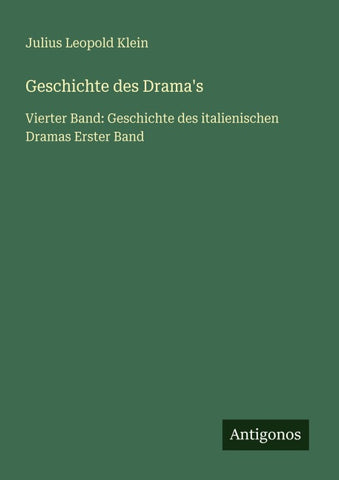 Geschichte des Drama's