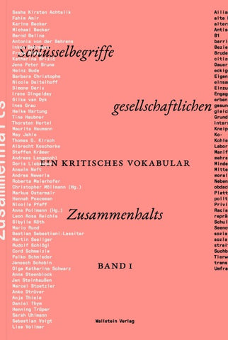 Schlüsselbegriffe gesellschaftlichen Zusammenhalts