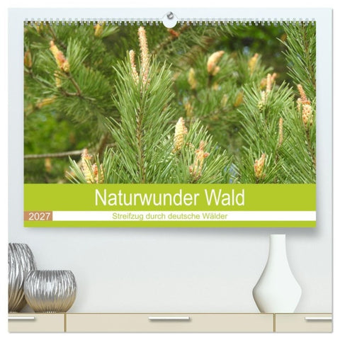 Naturwunder Wald (hochwertiger Premium Wandkalender 2027 DIN A2 quer), Kunstdruck in Hochglanz