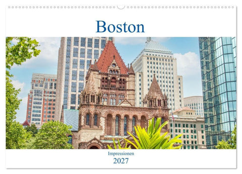 Boston - Impressionen (Wandkalender 2027 DIN A2 quer), CALVENDO Monatskalender