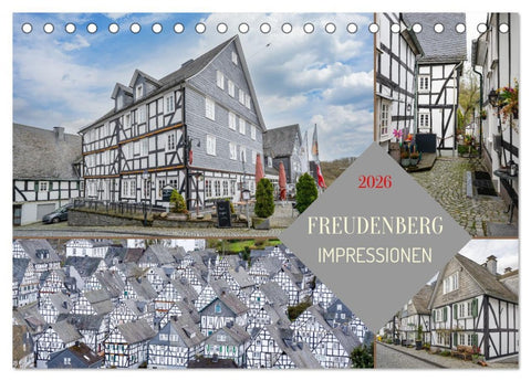 Freudenberg Impressionen (Tischkalender 2026 DIN A5 quer), CALVENDO Monatskalender