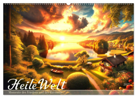Heile Welt - Momente des Friedens und der Harmonie (Wandkalender 2027 DIN A2 quer), CALVENDO Monatskalender