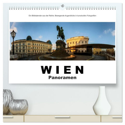 Wien Panoramen (hochwertiger Premium Wandkalender 2026 DIN A2 quer), Kunstdruck in Hochglanz