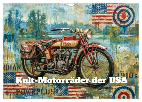 Kult-Motorräder der USA (Wandkalender 2027 DIN A3 quer), CALVENDO Monatskalender