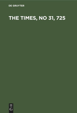 The Times, No 31, 725