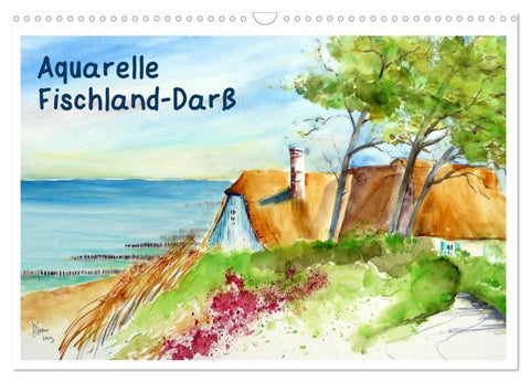Aquarelle - Fischland-Darß (Wandkalender 2027 DIN A3 quer), CALVENDO Monatskalender