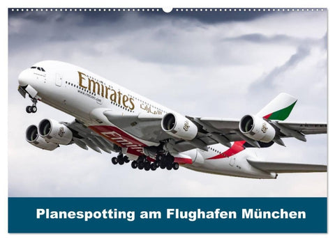Planespotting am Flughafen München (Wandkalender 2027 DIN A2 quer), CALVENDO Monatskalender