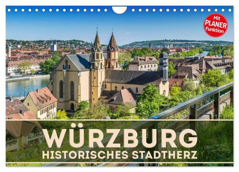 WÜRZBURG Historisches Stadtherz (Wandkalender 2026 DIN A4 quer), CALVENDO Monatskalender