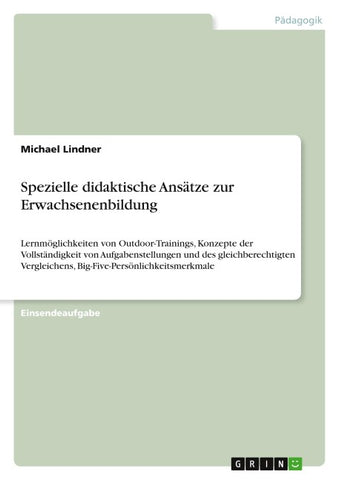 Spezielle didaktische Ansätze zur Erwachsenenbildung