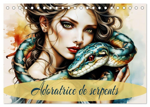 Adoratrice de serpents (Calendrier de bureau 2027 DIN A5 vertical), CALVENDO calendrier mensuel