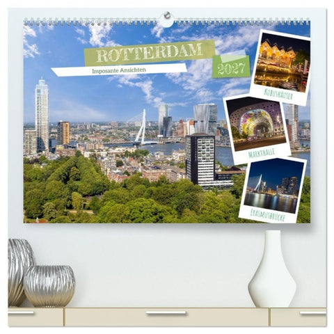 ROTTERDAM Imposante Ansichten (hochwertiger Premium Wandkalender 2027 DIN A2 quer), Kunstdruck in Hochglanz