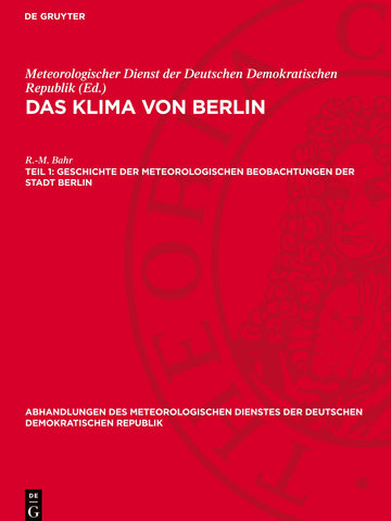 Geschichte der meteorologischen Beobachtungen der Stadt Berlin