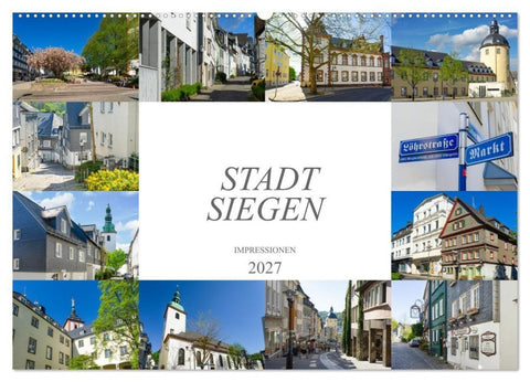 Stadt Siegen Impressionen (Wandkalender 2027 DIN A2 quer), CALVENDO Monatskalender