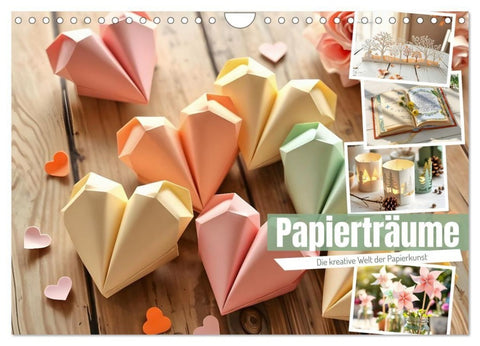 Papierträume - Die kreative Welt der Papierkunst (Wandkalender 2027 DIN A4 quer), CALVENDO Monatskalender