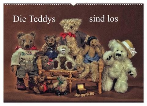 Die Teddys sind los (Wandkalender 2026 DIN A2 quer), CALVENDO Monatskalender