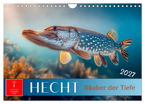 Hecht - Jäger der Tiefe (Wandkalender 2027 DIN A4 quer), CALVENDO Monatskalender