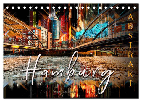 Hamburg abstrakt (Tischkalender 2027 DIN A5 quer), CALVENDO Monatskalender