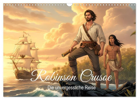 Robinson Crusoe – Die unvergessliche Reise (Wandkalender 2027 DIN A3 quer), CALVENDO Monatskalender