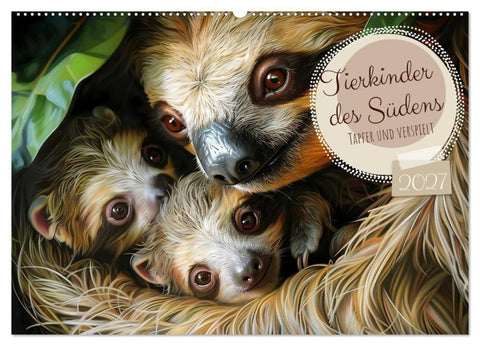 Tierkinder des Südens (Wandkalender 2027 DIN A2 quer), CALVENDO Monatskalender