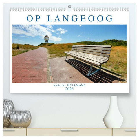 OP LANGEOOG (hochwertiger Premium Wandkalender 2026 DIN A2 quer), Kunstdruck in Hochglanz