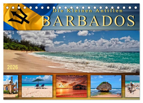 Die kleinen Antillen - Barbados (Tischkalender 2026 DIN A5 quer), CALVENDO Monatskalender