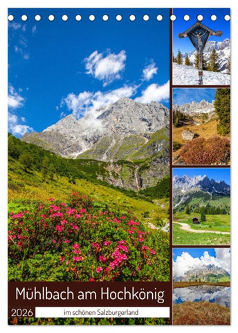 Mühlbach am Hochkönig (Tischkalender 2026 DIN A5 hoch), CALVENDO Monatskalender