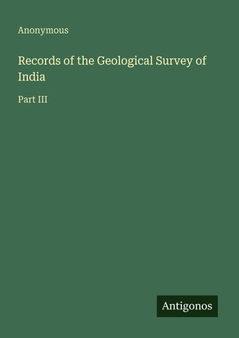 Records of the Geological Survey of India